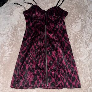 Leopard Print Satin Chemise
